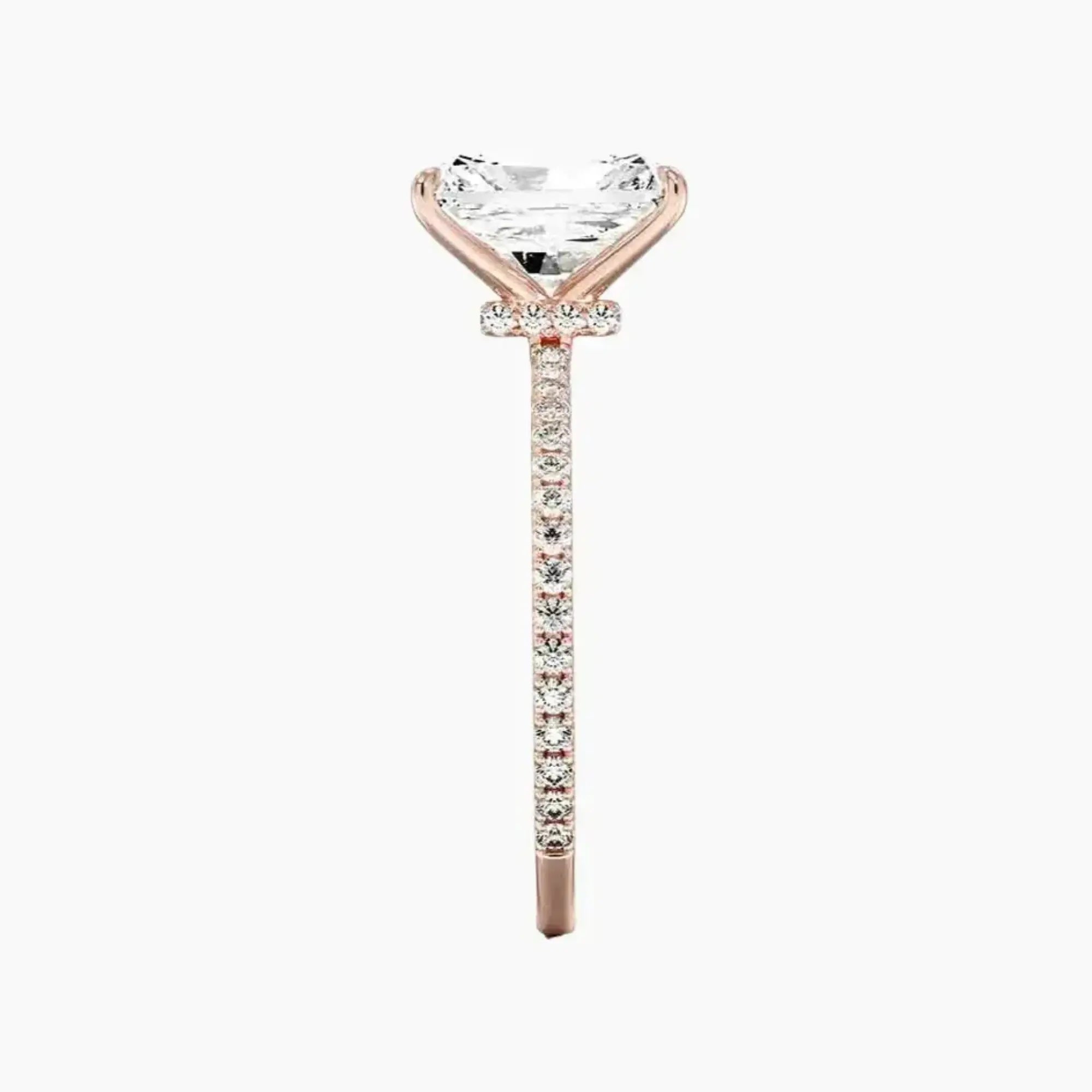 Adalia Radiant Designer 1 Carat Lab Grown Diamond Engagement Ring in 14K Yellow Gold