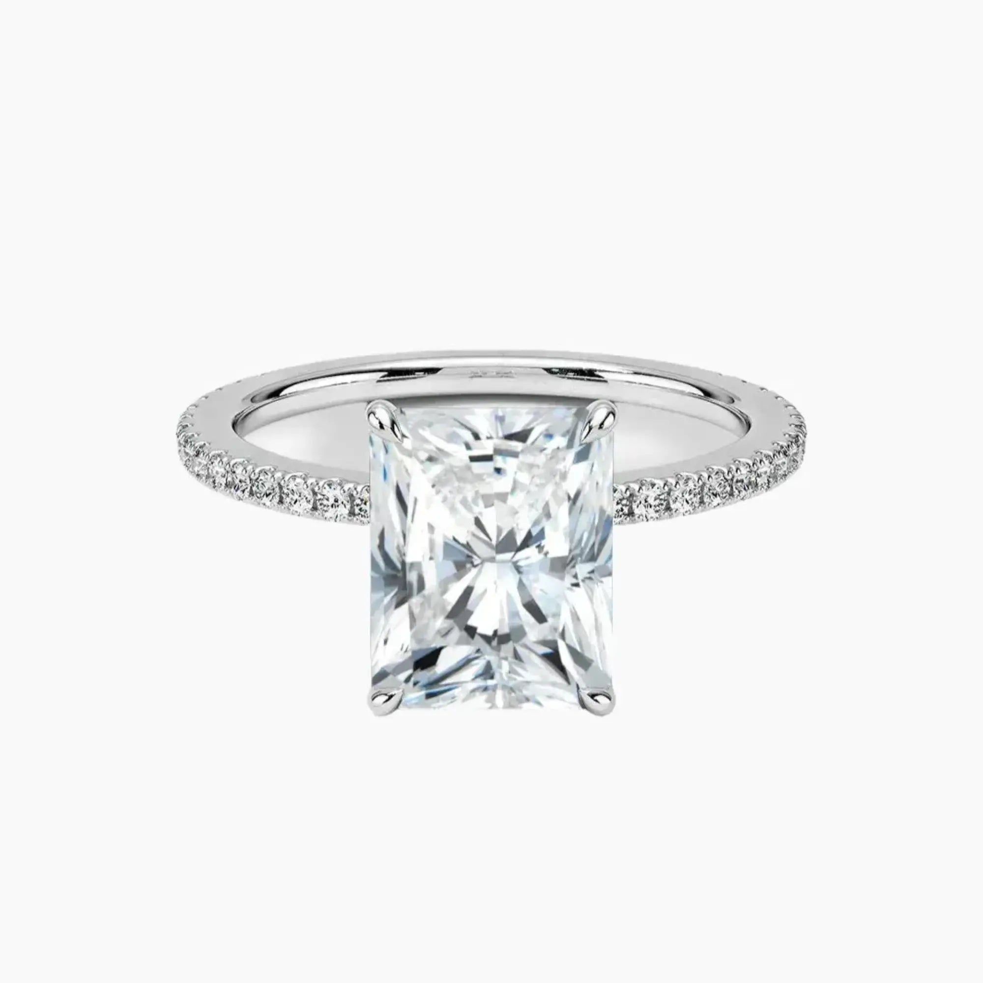 Adalia Radiant Designer 2.5 Carat Lab Grown Diamond Engagement Ring in 14K Rose Gold