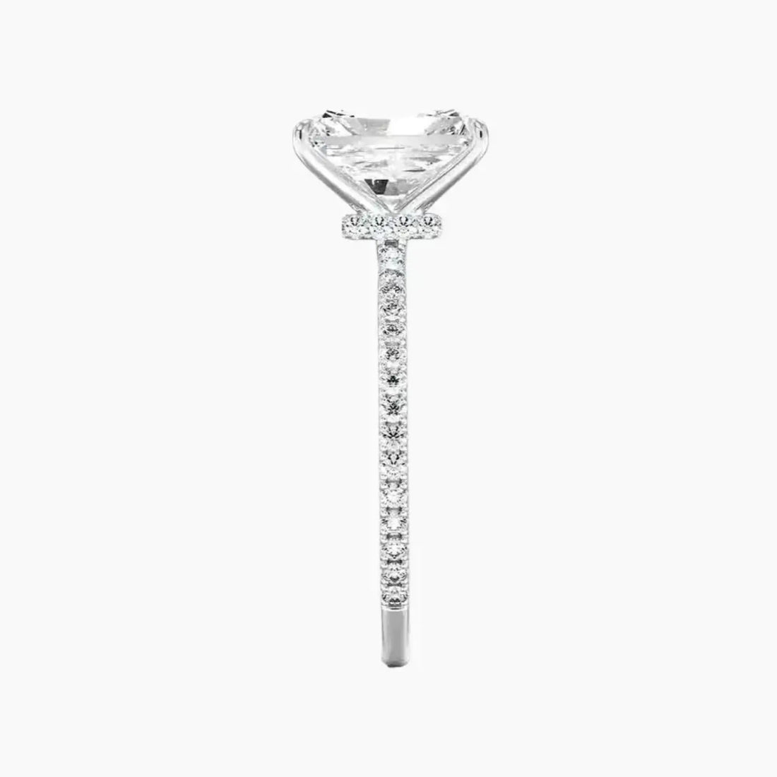 Adalia Radiant Designer 2.5 Carat Lab Grown Diamond Engagement Ring in 14K White Gold