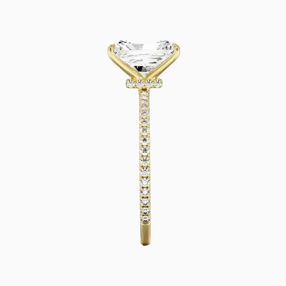 Adalia Radiant Designer 3 Carat Lab Grown Diamond Engagement Ring in 14K Rose Gold