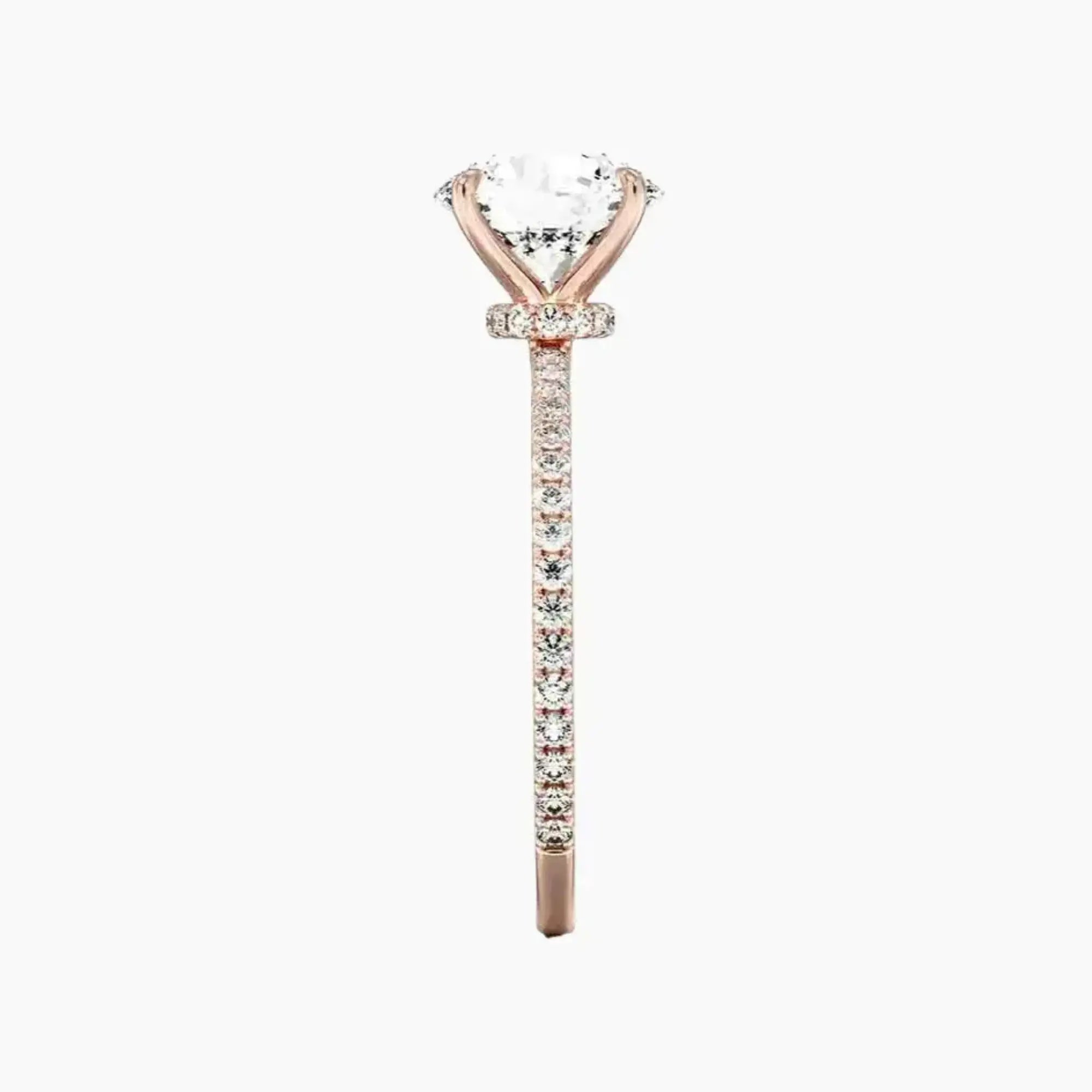 Adalia Round Designer 2 Carat Lab Grown Diamond Engagement Ring in 18K White Gold