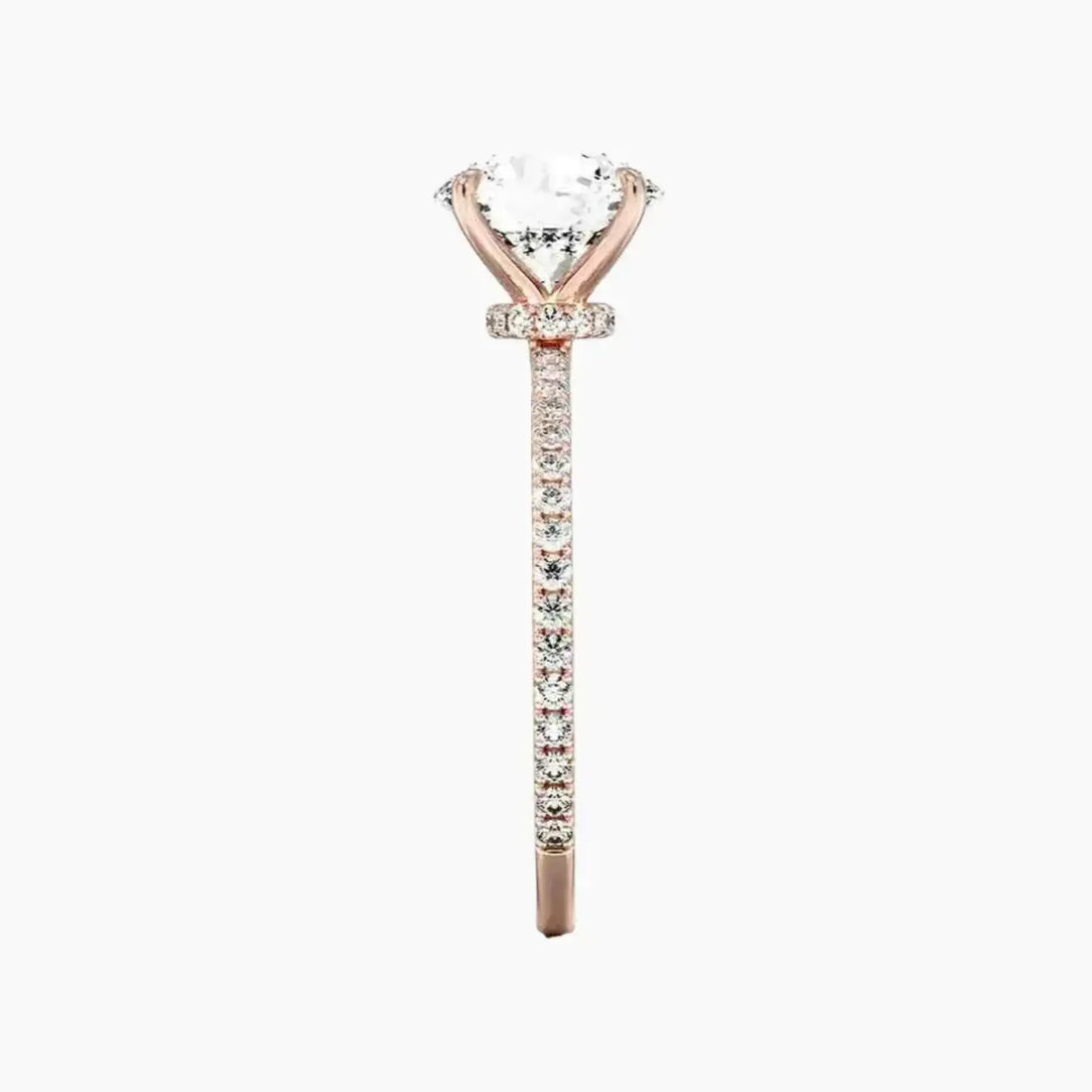Adalia Round Designer 2.5 Carat Lab Grown Diamond Engagement Ring in 14K White Gold