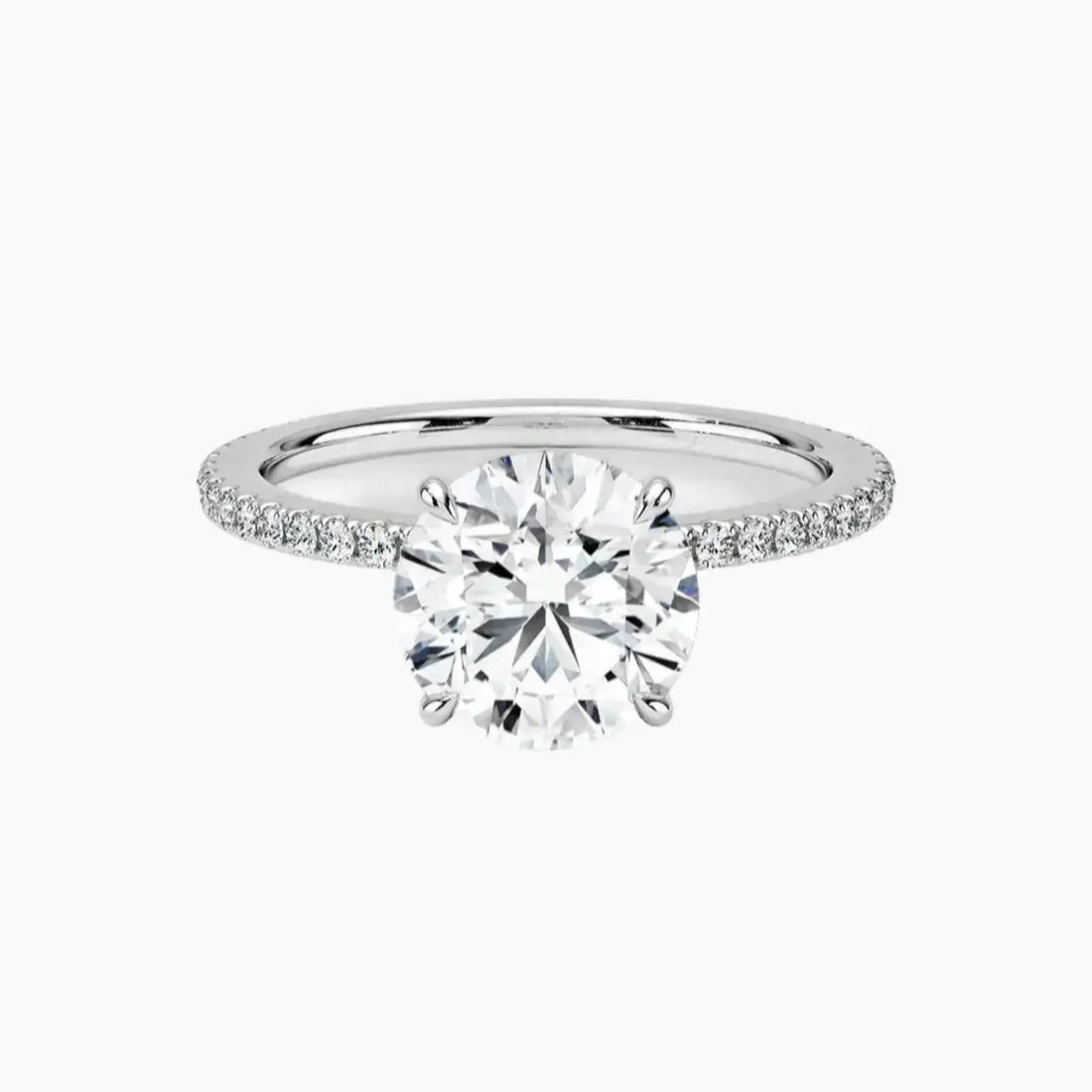 Adalia Round Designer 2 Carat Lab Grown Diamond Engagement Ring in 14K Yellow Gold