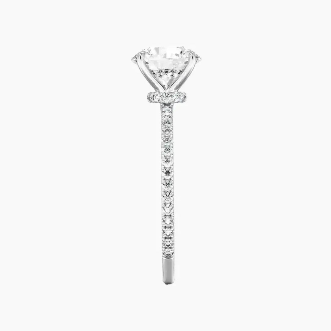 Adalia Round Designer 2 Carat Lab Grown Diamond Engagement Ring in 18K White Gold