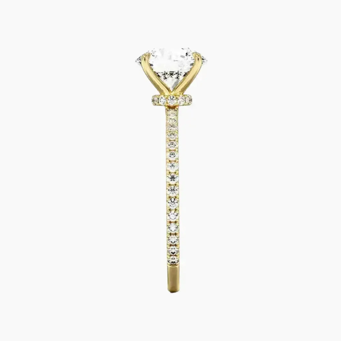 Adalia Round Designer 2 Carat Lab Grown Diamond Engagement Ring in 18K Rose Gold
