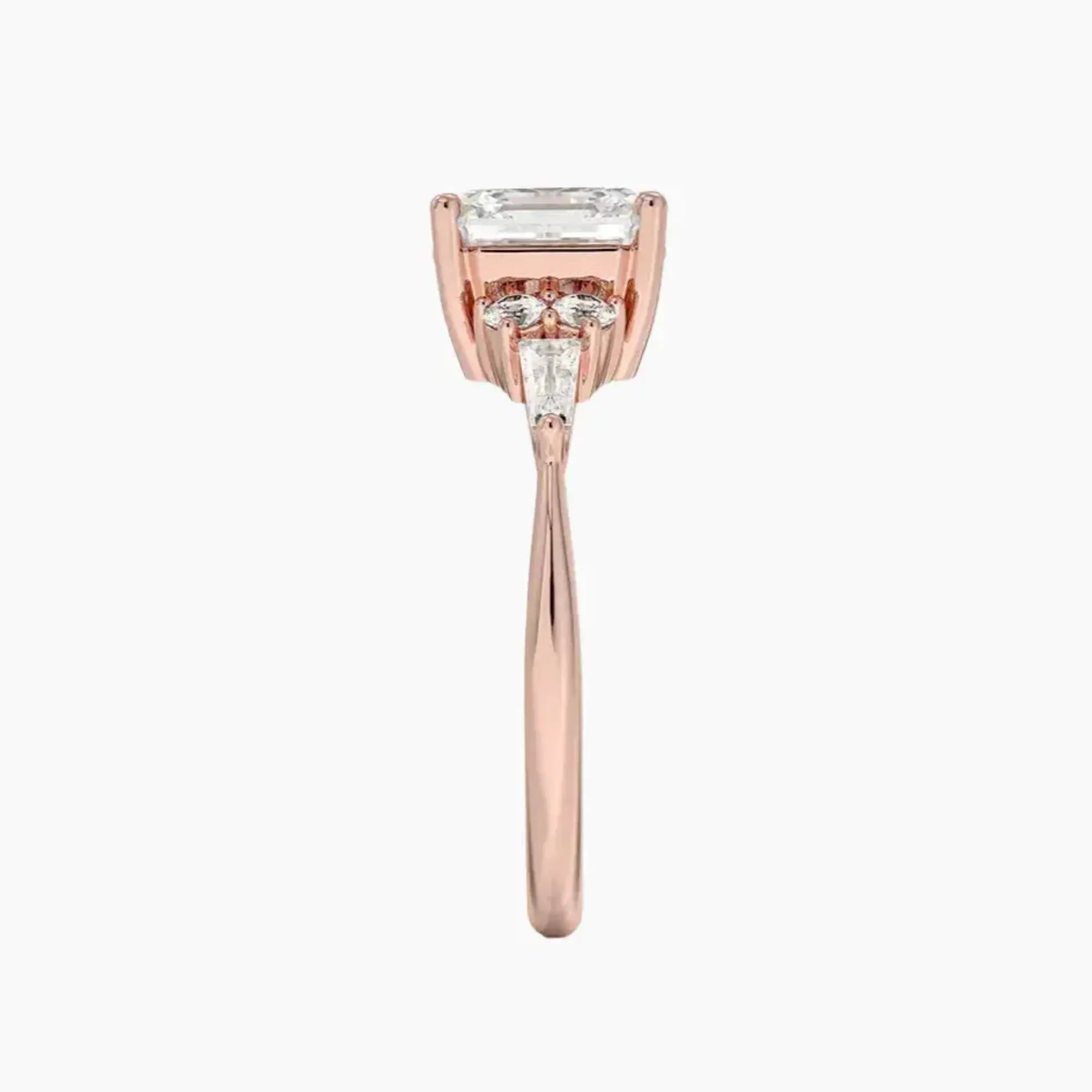 Jovana Asscher Designer 2 Carat Lab Grown Diamond Engagement Ring in 14K Rose Gold