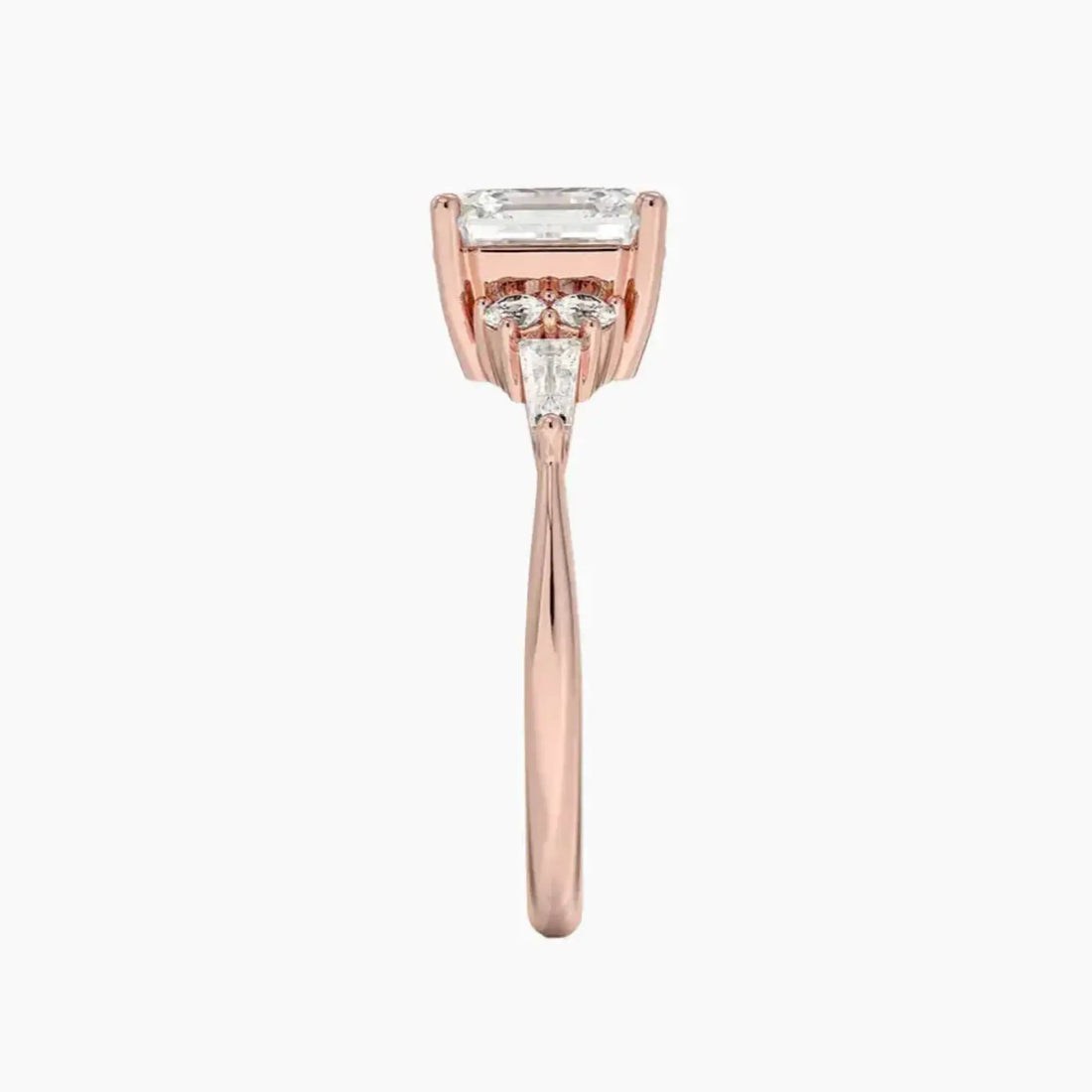 Jovana Asscher Designer 2 Carat Lab Grown Diamond Engagement Ring in 14K Rose Gold
