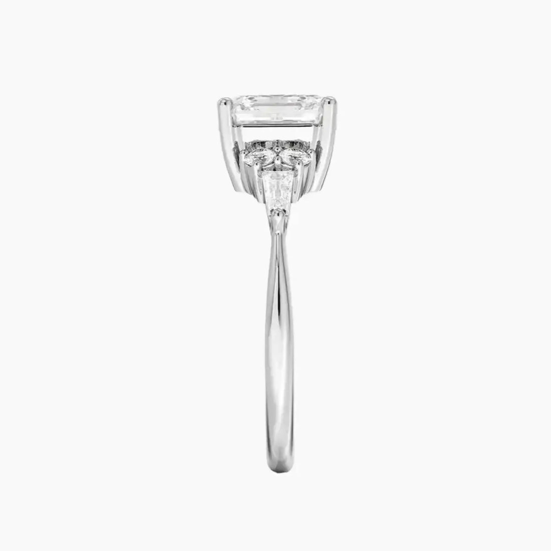 Jovana Asscher Designer 3 Carat Lab Grown Diamond Engagement Ring in 18K Rose Gold