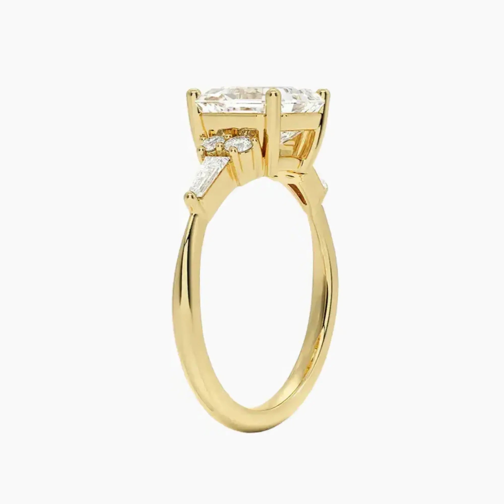 Jovana Asscher Designer 1 Carat Lab Grown Diamond Engagement Ring in 18K Rose Gold