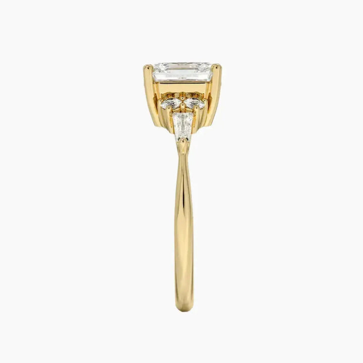 Jovana Asscher Designer 1.5 Carat Lab Grown Diamond Engagement Ring in 14K Rose Gold
