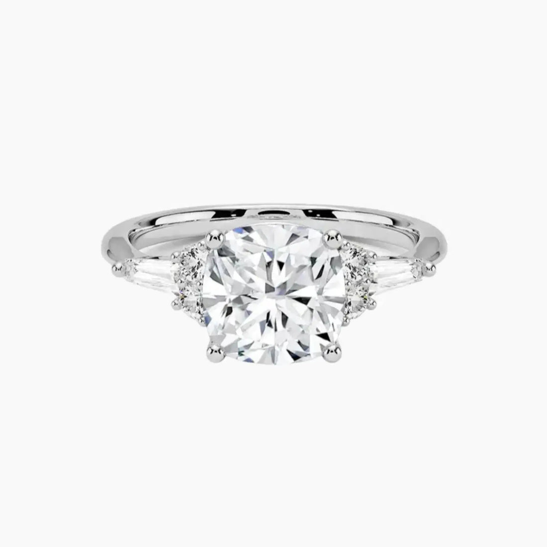 Jovana Cushion Designer 1 Carat Lab Grown Diamond Engagement Ring in 18K Rose Gold