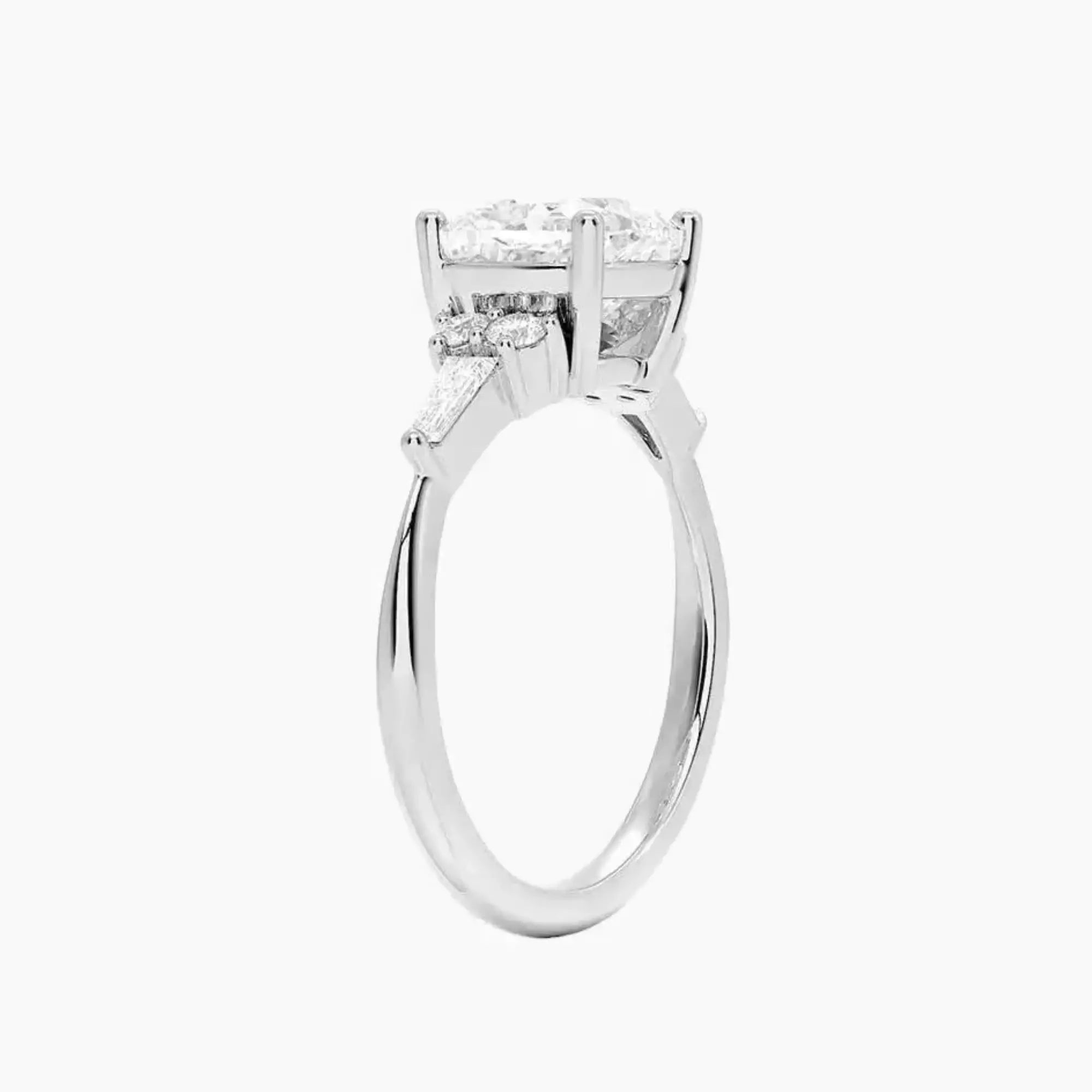 Jovana Cushion Designer 1 Carat Lab Grown Diamond Engagement Ring in 14K Rose Gold
