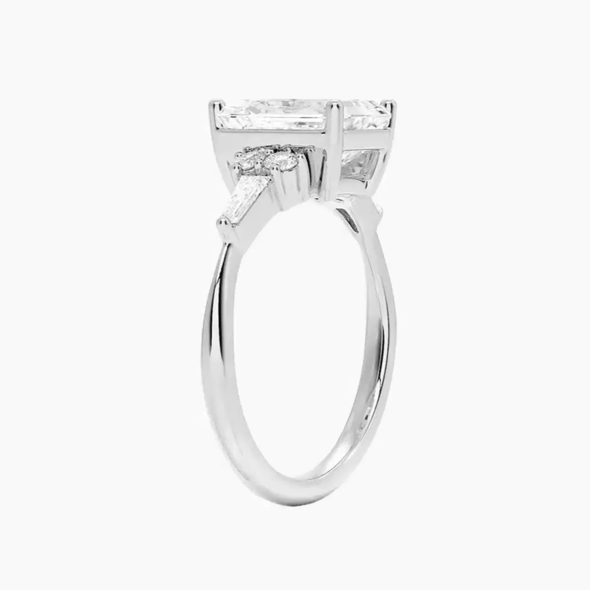 Jovana Emerald Designer 2.5 Carat Lab Grown Diamond Engagement Ring in 18K Rose Gold