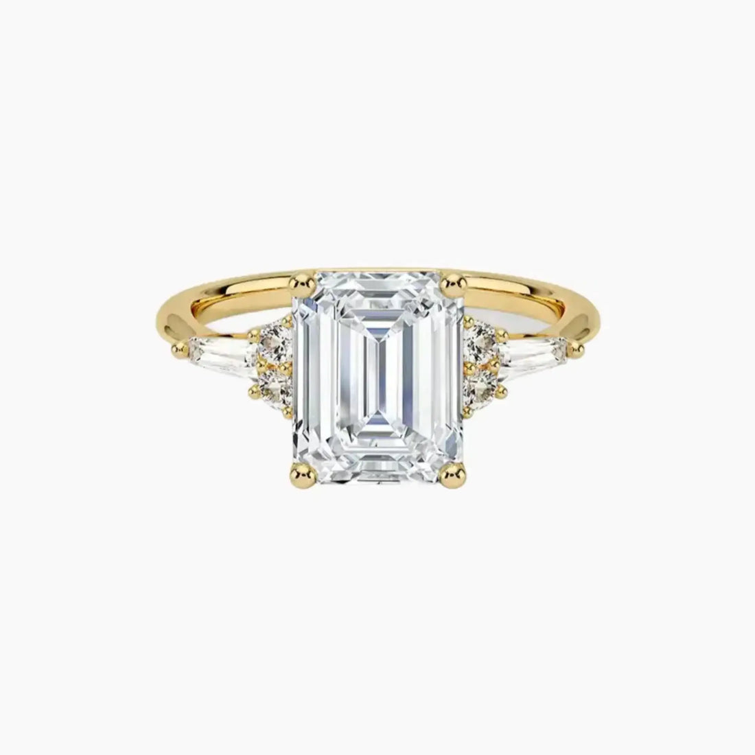 Jovana Emerald Designer Diamond Ring Setting in 14K White Gold