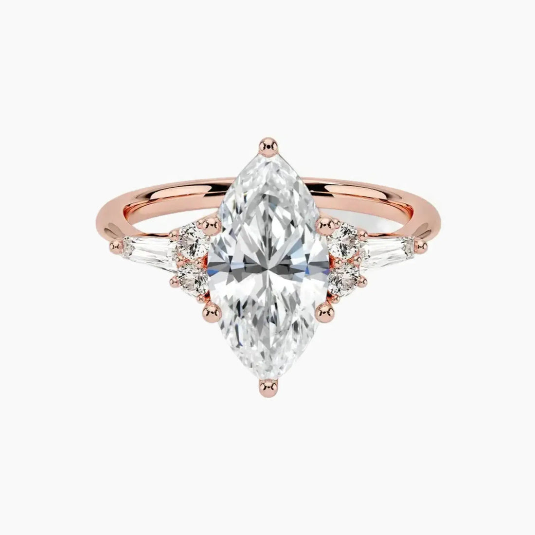Jovana Marquise Designer Diamond Ring Setting in 14K White Gold