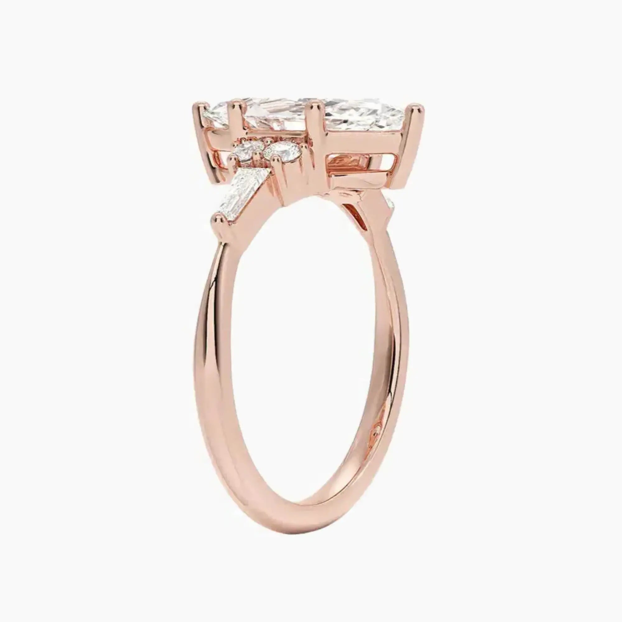 Jovana Marquise Designer Diamond Ring Setting in 18K Rose Gold