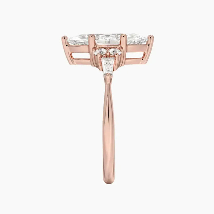 Jovana Marquise Designer 2 Carat Lab Grown Diamond Engagement Ring in 14K Yellow Gold