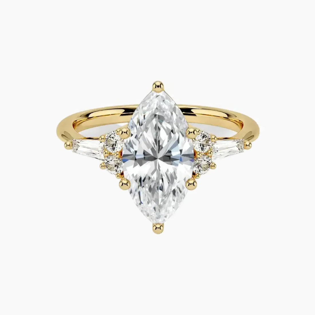 Jovana Marquise Designer 1.5 Carat Lab Grown Diamond Engagement Ring in 18K Rose Gold