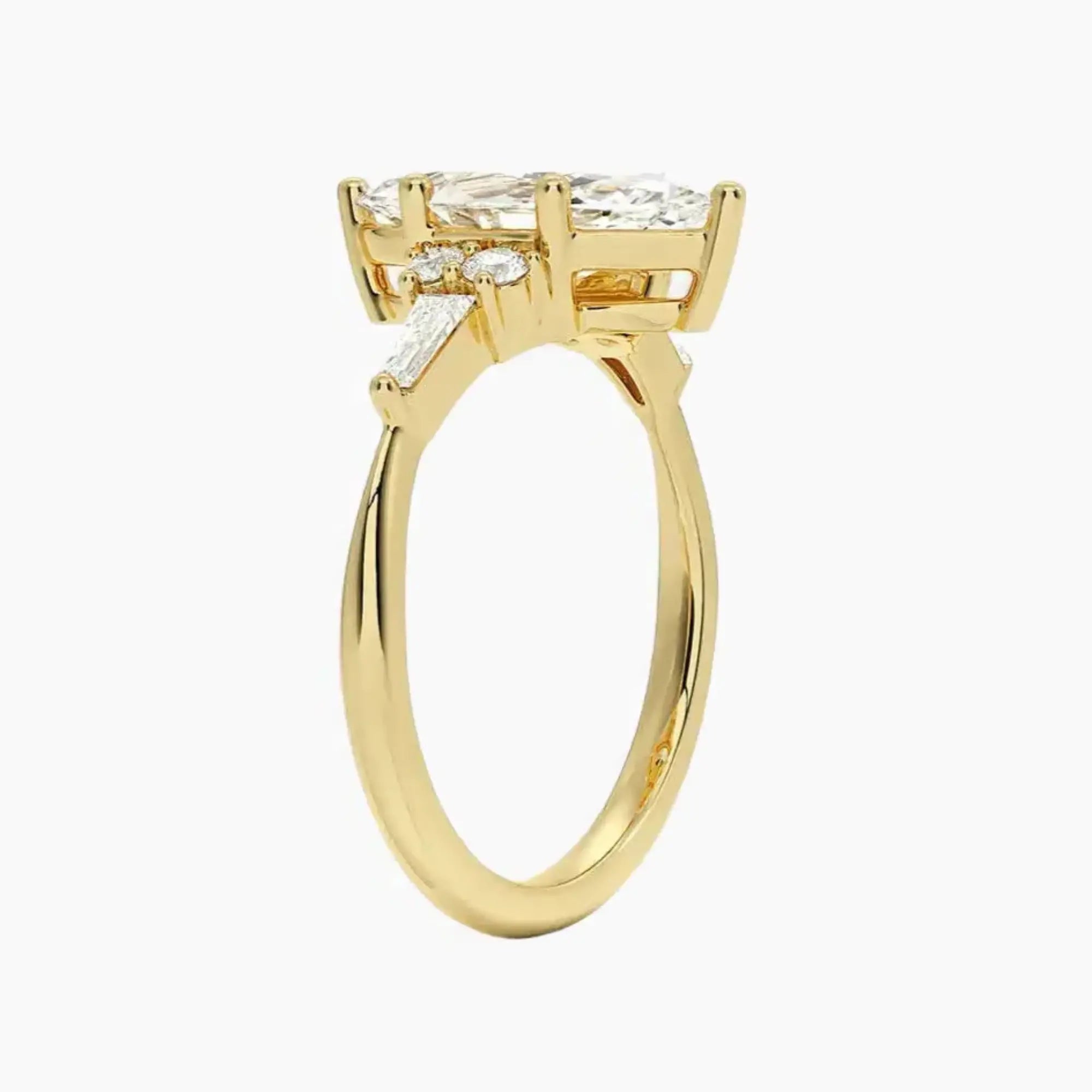 Jovana Marquise Designer Diamond Ring Setting in 18K Yellow Gold