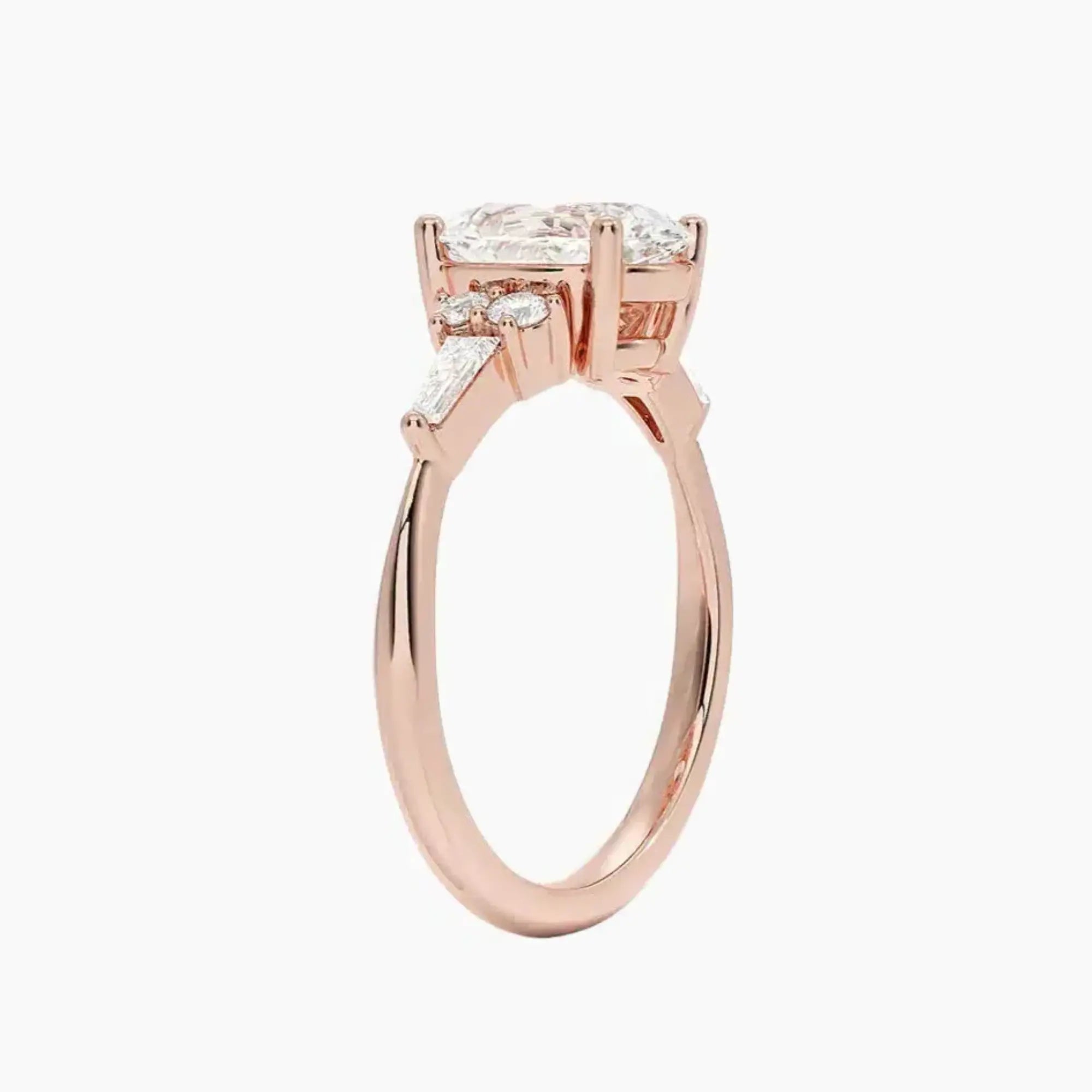 Jovana Oval Designer Diamond Ring Setting in 18K White Gold