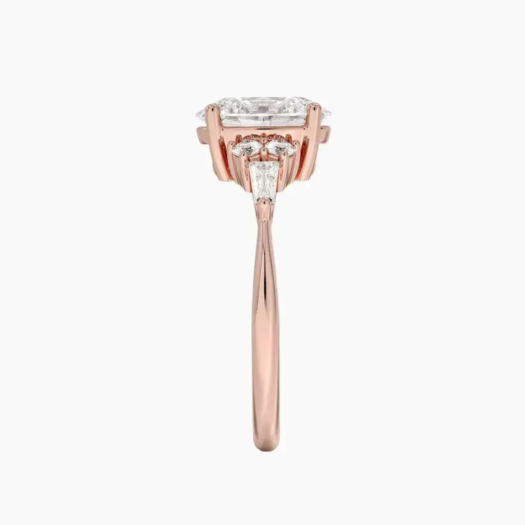 Jovana Oval Designer Diamond Ring Setting in 14K White Gold