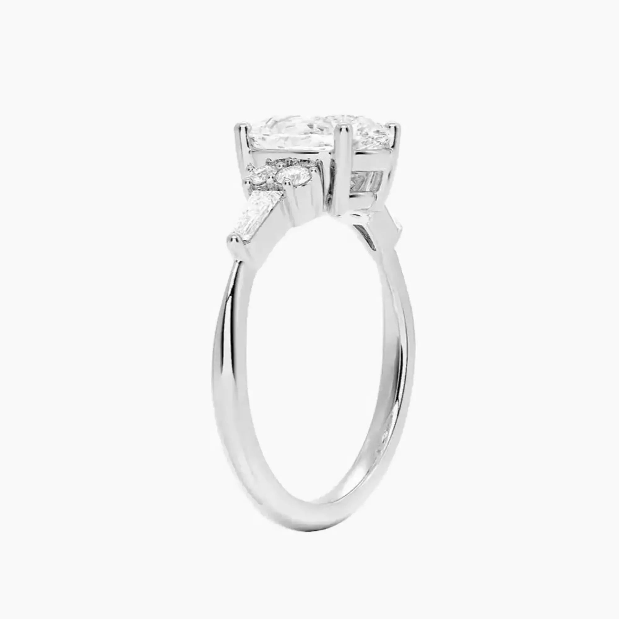 Jovana Oval Designer Diamond Ring Setting in 18K Yellow Gold