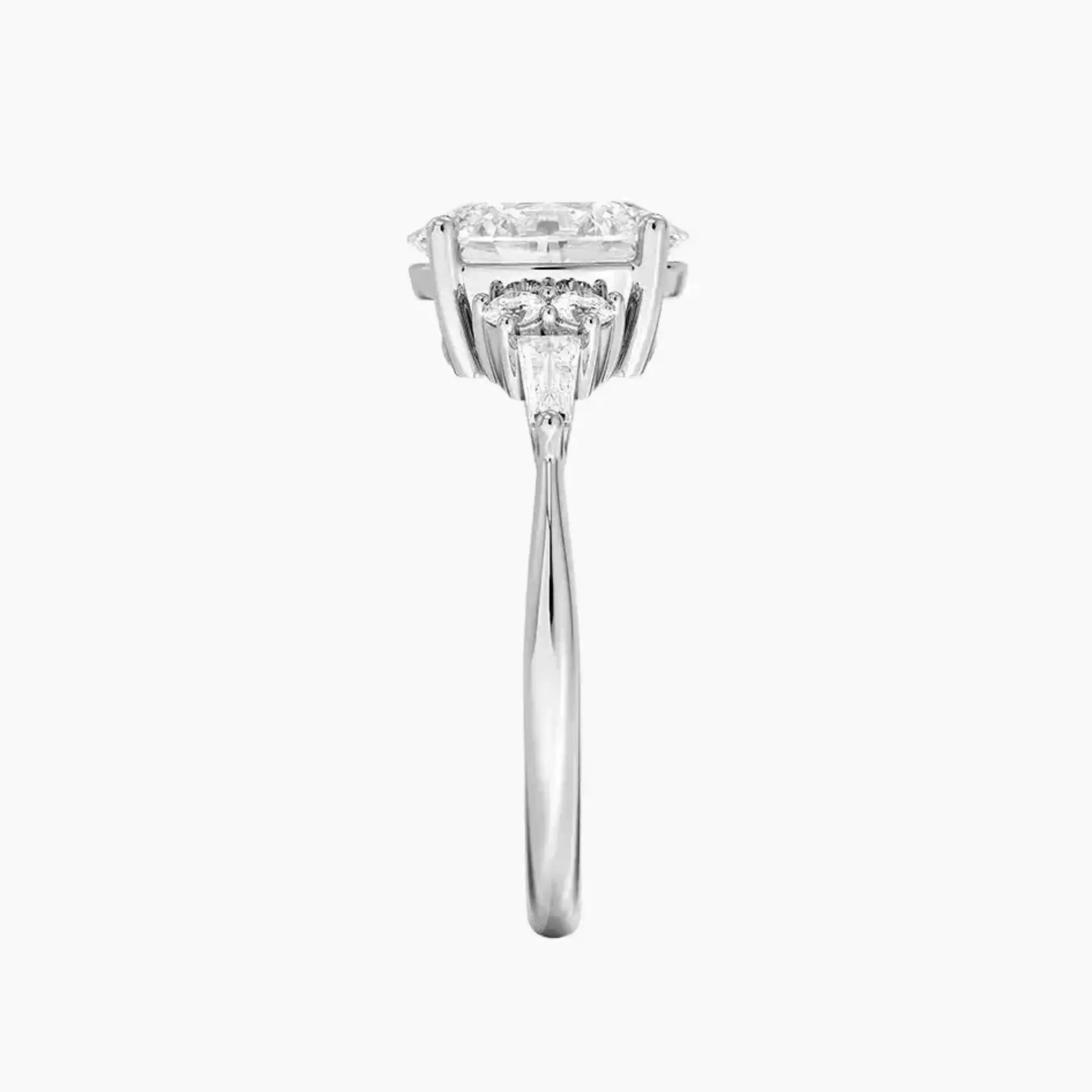 Jovana Oval Designer Diamond Ring Setting in 18K White Gold