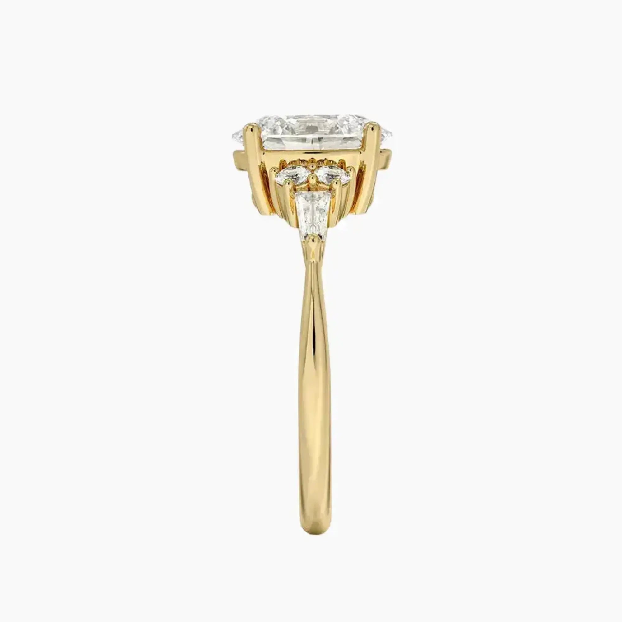 Jovana Oval Designer Diamond Ring Setting in 18K White Gold