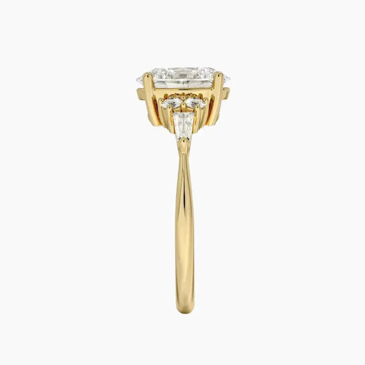 Jovana Oval Designer 1.5 Carat Lab Grown Diamond Engagement Ring in 18K Rose Gold