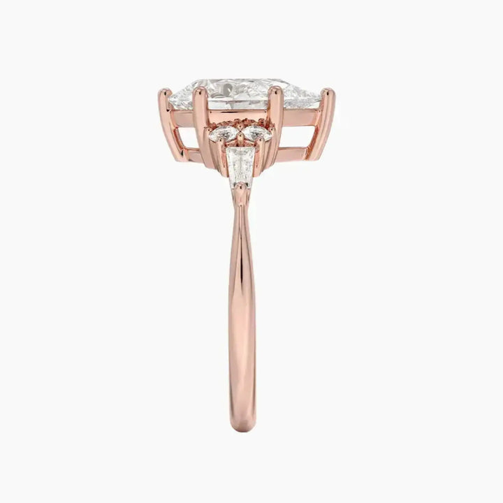 Jovana Pear Designer 2.5 Carat Lab Grown Diamond Engagement Ring in 14K White Gold