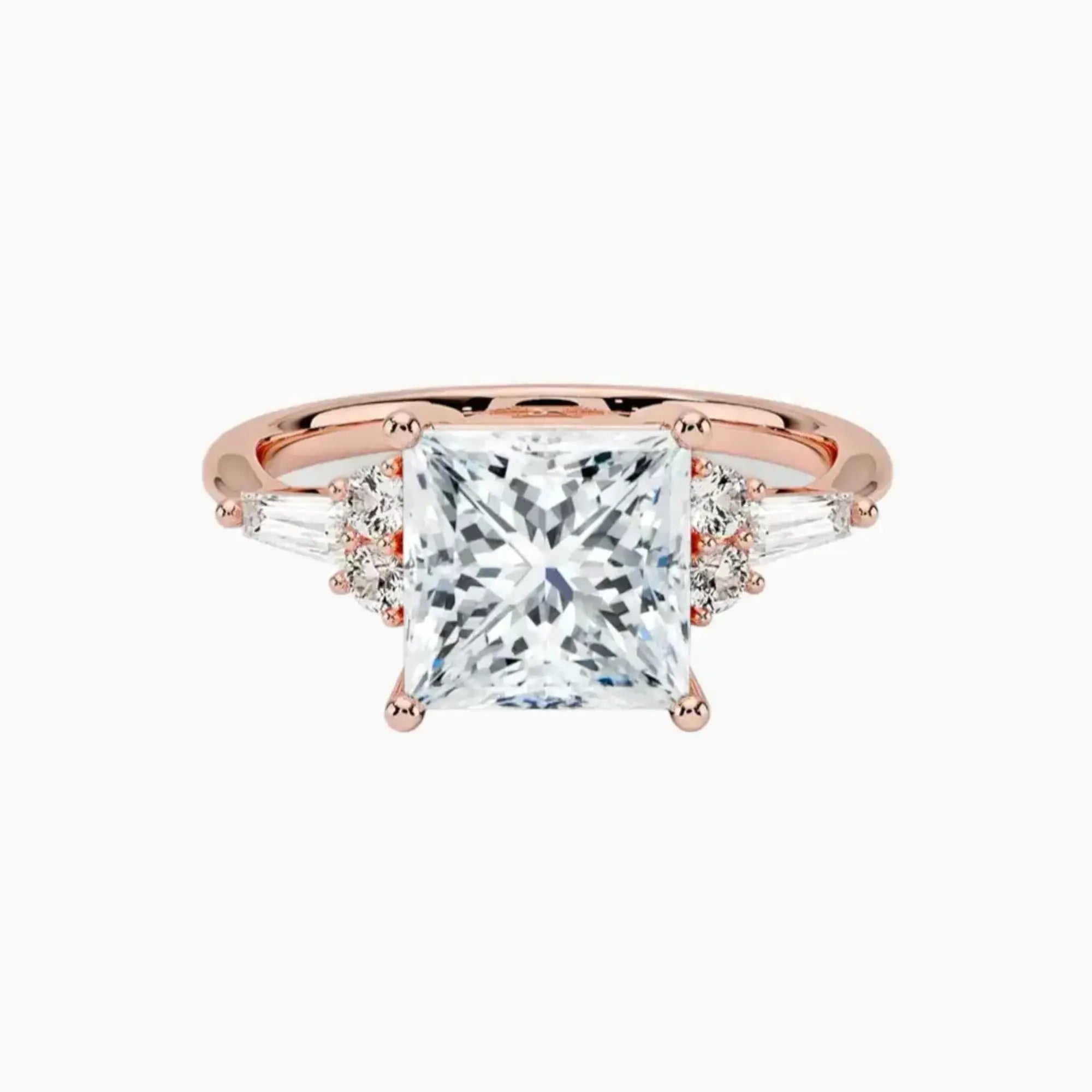 Jovana Princess Designer 2.5 Carat Lab Grown Diamond Engagement Ring in 18K White Gold