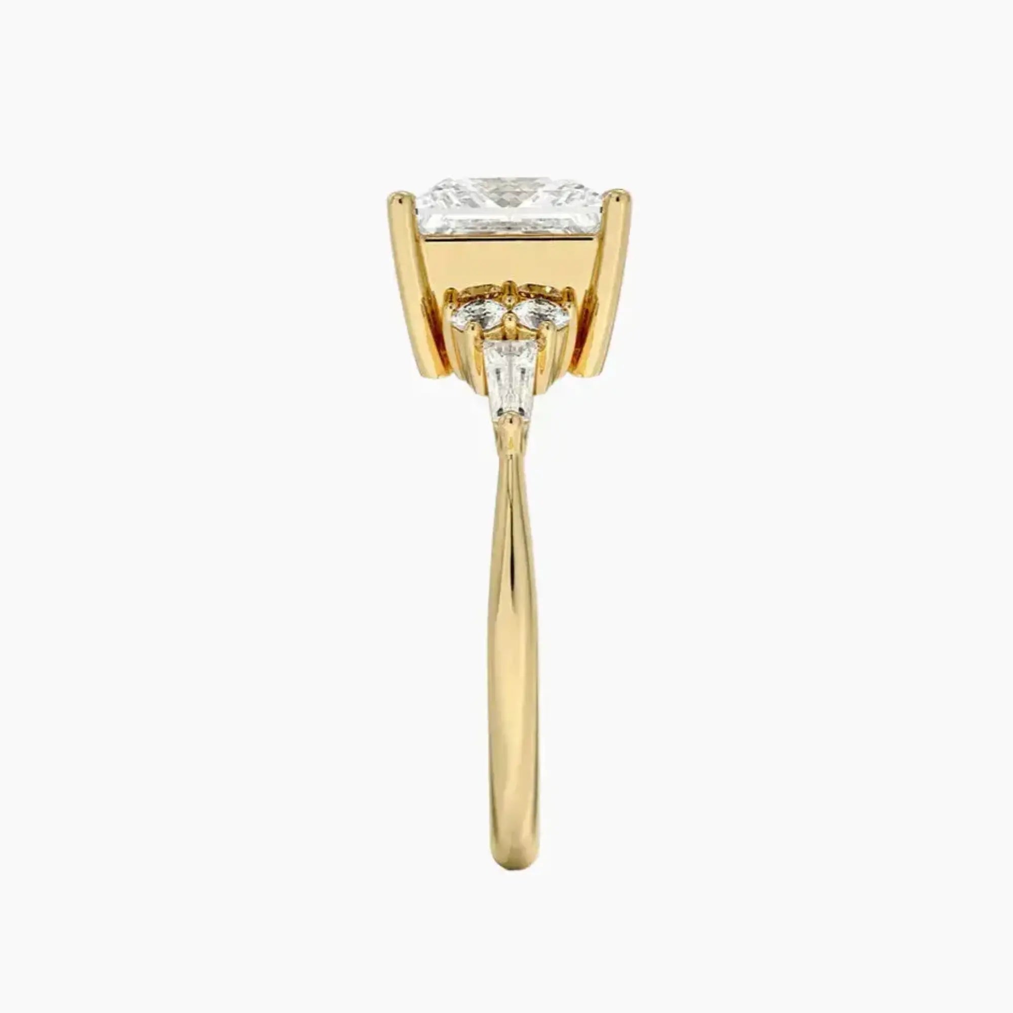 Jovana Princess Designer Diamond Ring Setting in 14K Yellow Gold