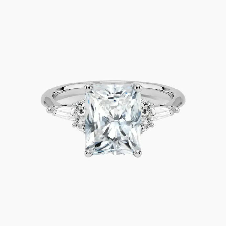 Jovana Radiant Designer 2 Carat Lab Grown Diamond Engagement Ring in 18K White Gold
