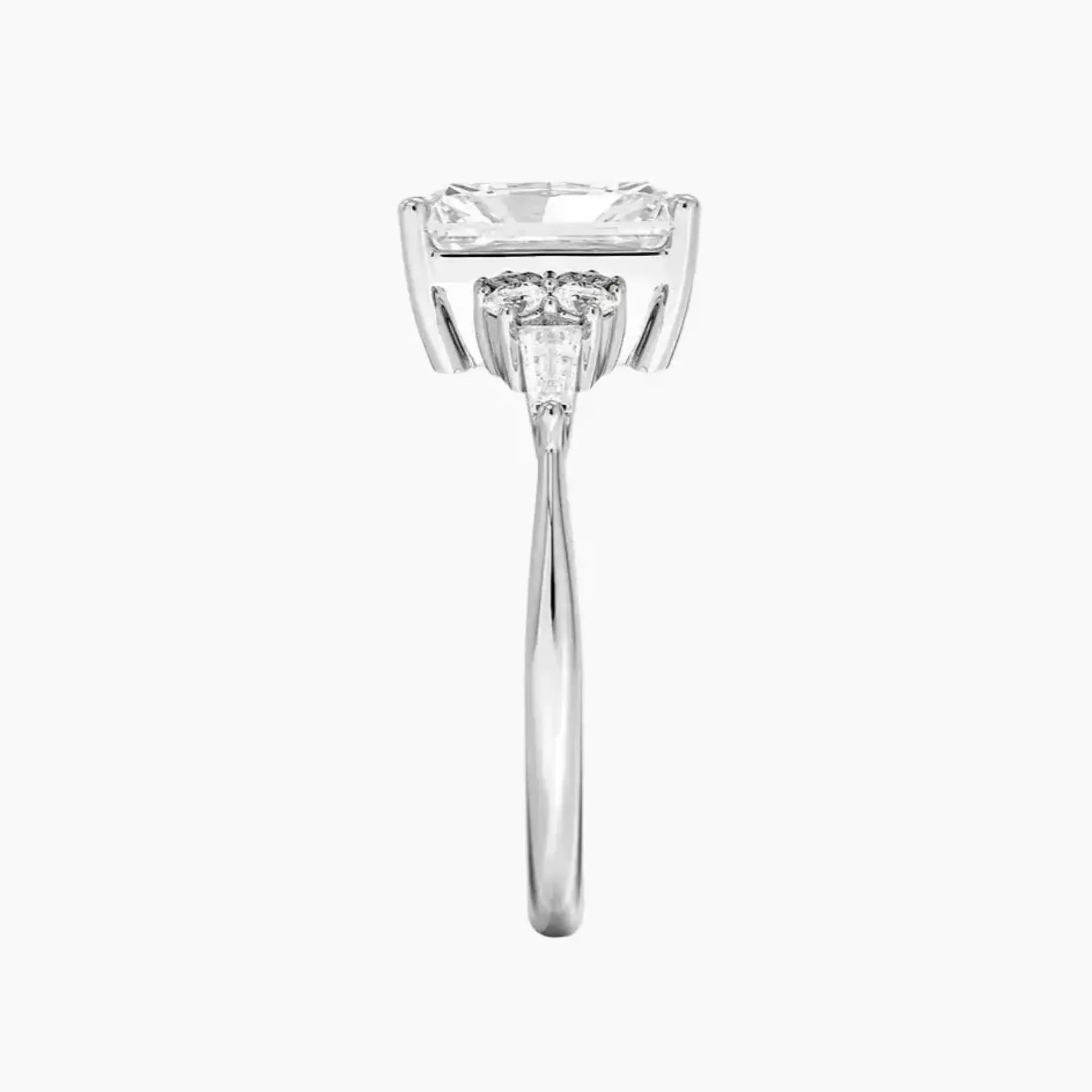 Jovana Radiant Designer 2 Carat Lab Grown Diamond Engagement Ring in 14K Rose Gold