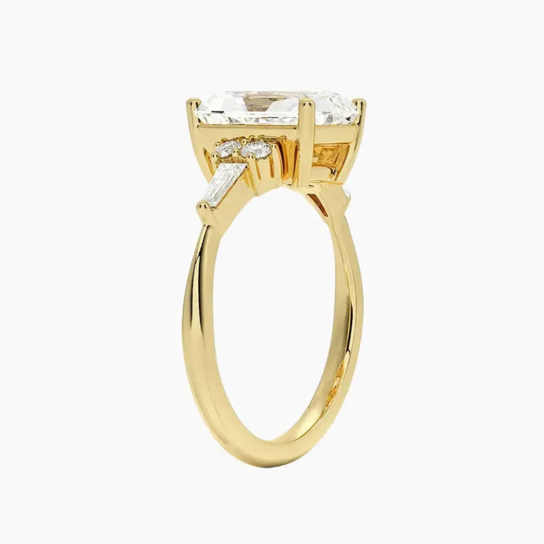 Jovana Radiant Designer Diamond Ring Setting in 18K Rose Gold