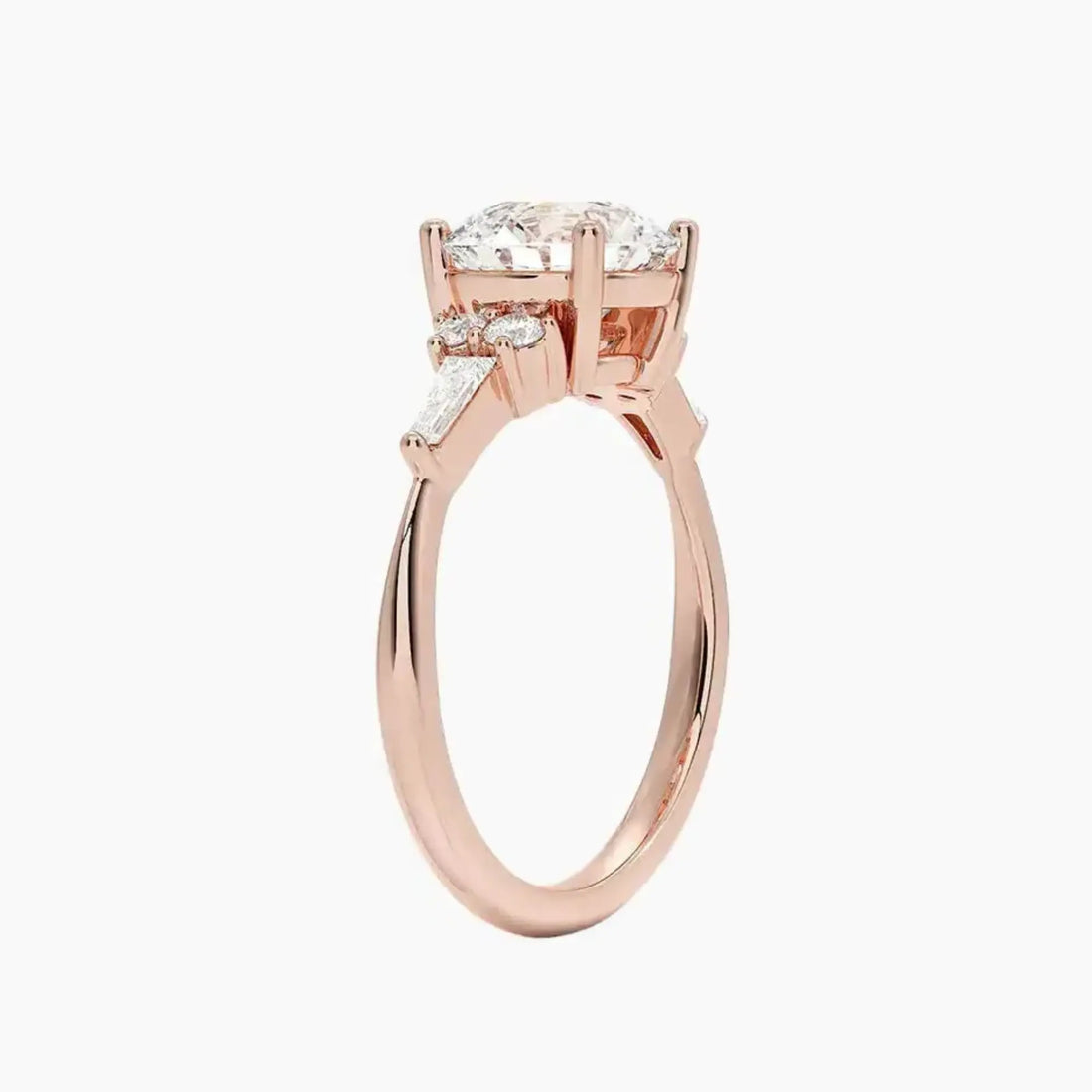 Jovana Round Designer Diamond Ring Setting in 18K White Gold