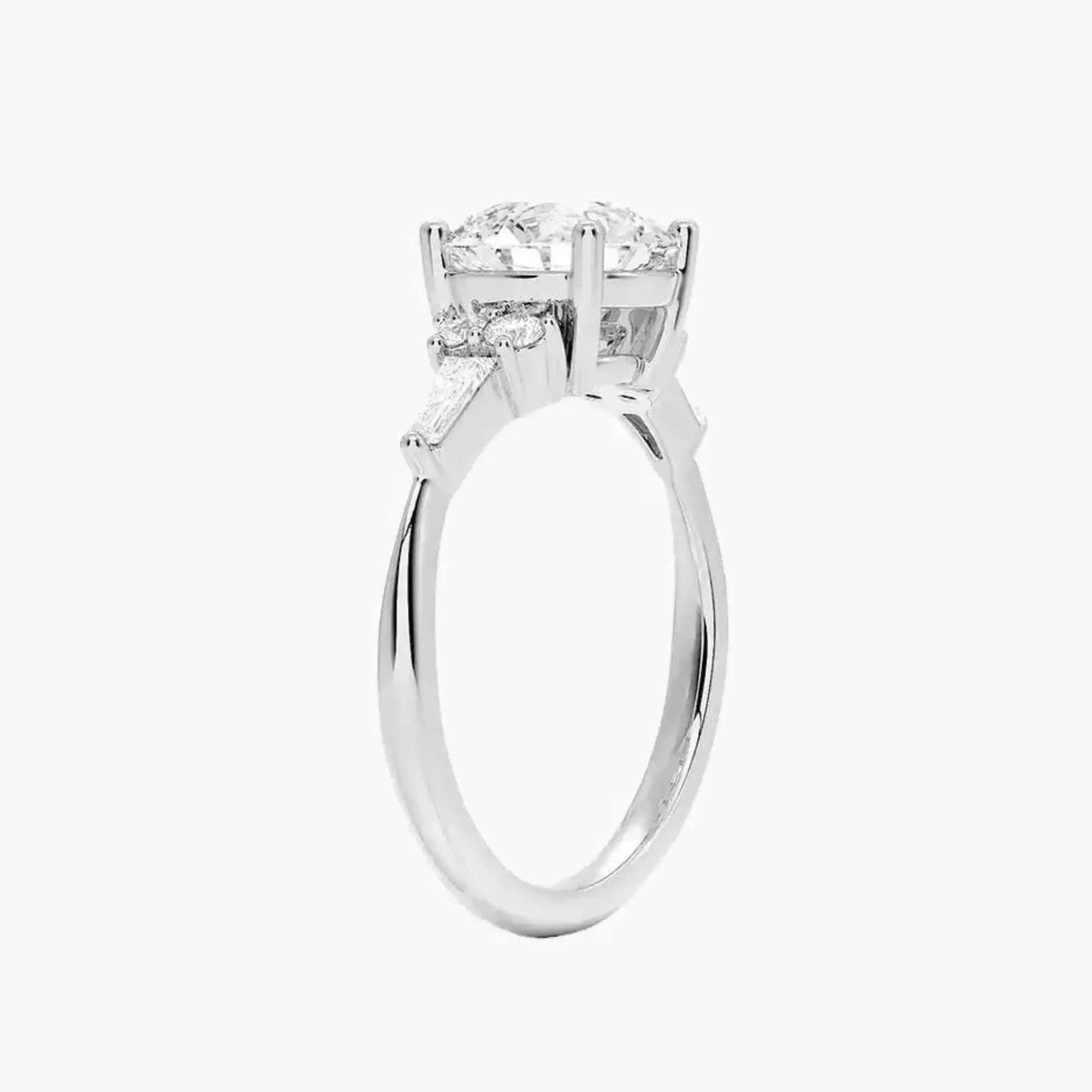 Jovana Round Designer 2.5 Carat Lab Grown Diamond Engagement Ring in 14K Rose Gold