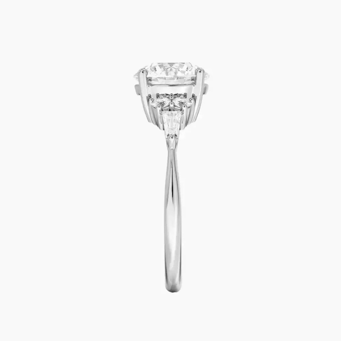 Jovana Round Designer 3 Carat Lab Grown Diamond Engagement Ring in 14K Yellow Gold