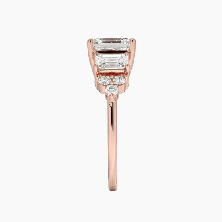 Kaiya Asscher Designer 2 Carat Lab Grown Diamond Engagement Ring in 14K Yellow Gold