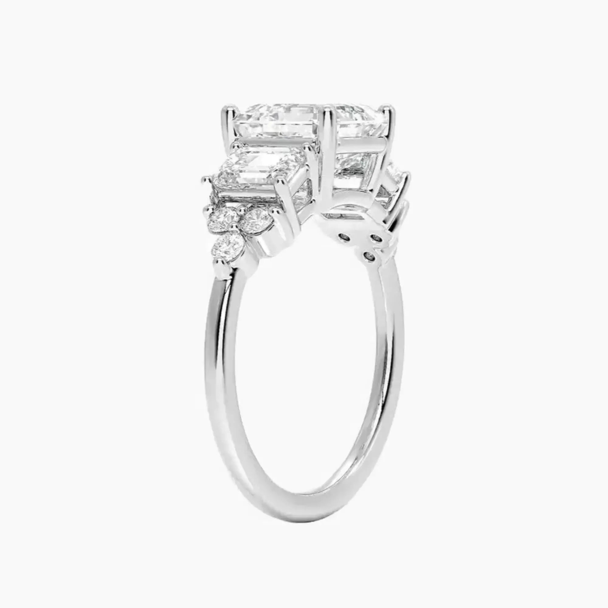 Kaiya Asscher Designer Diamond Ring Setting in 18K Rose Gold