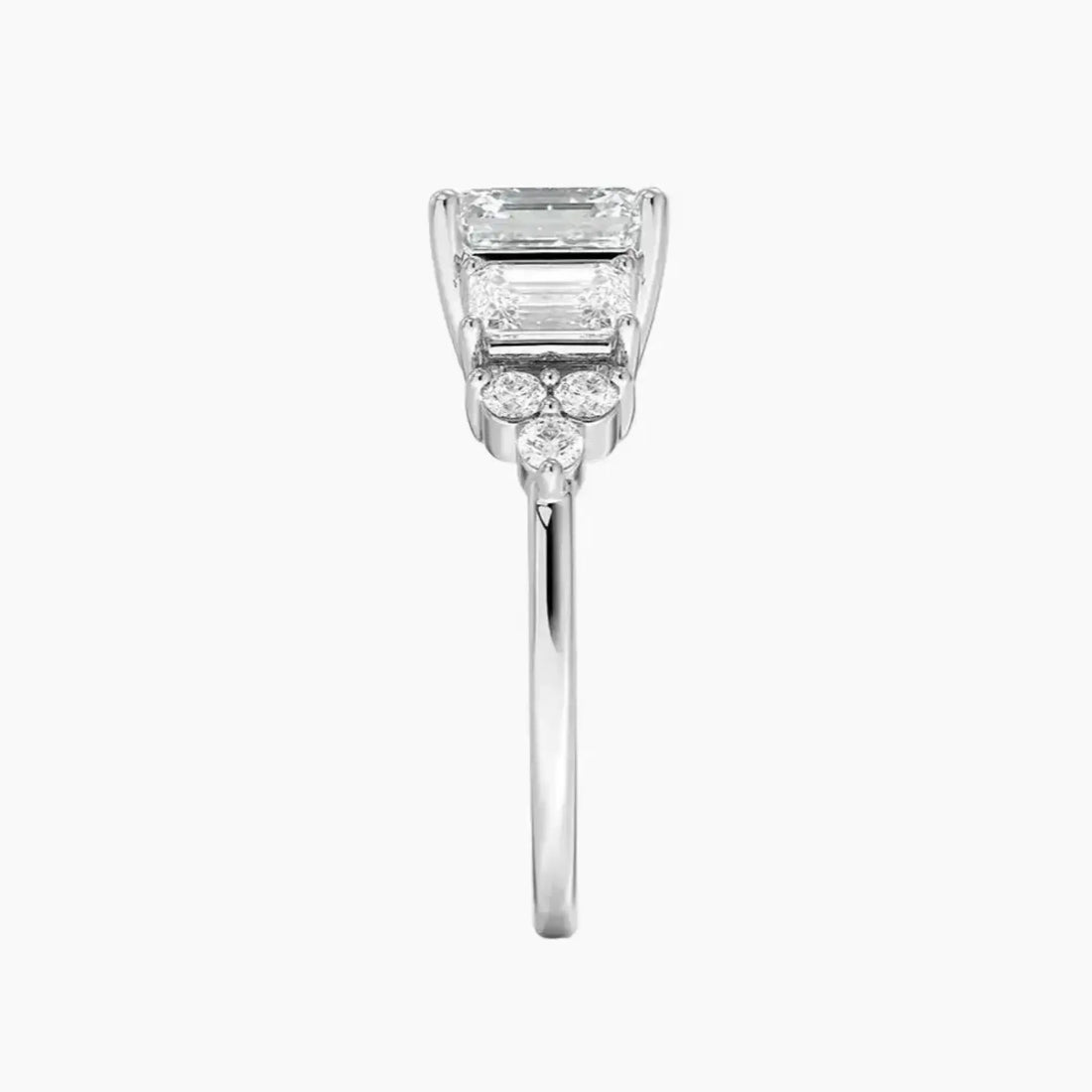 Kaiya Asscher Designer 1 Carat Lab Grown Diamond Engagement Ring in 18K Rose Gold