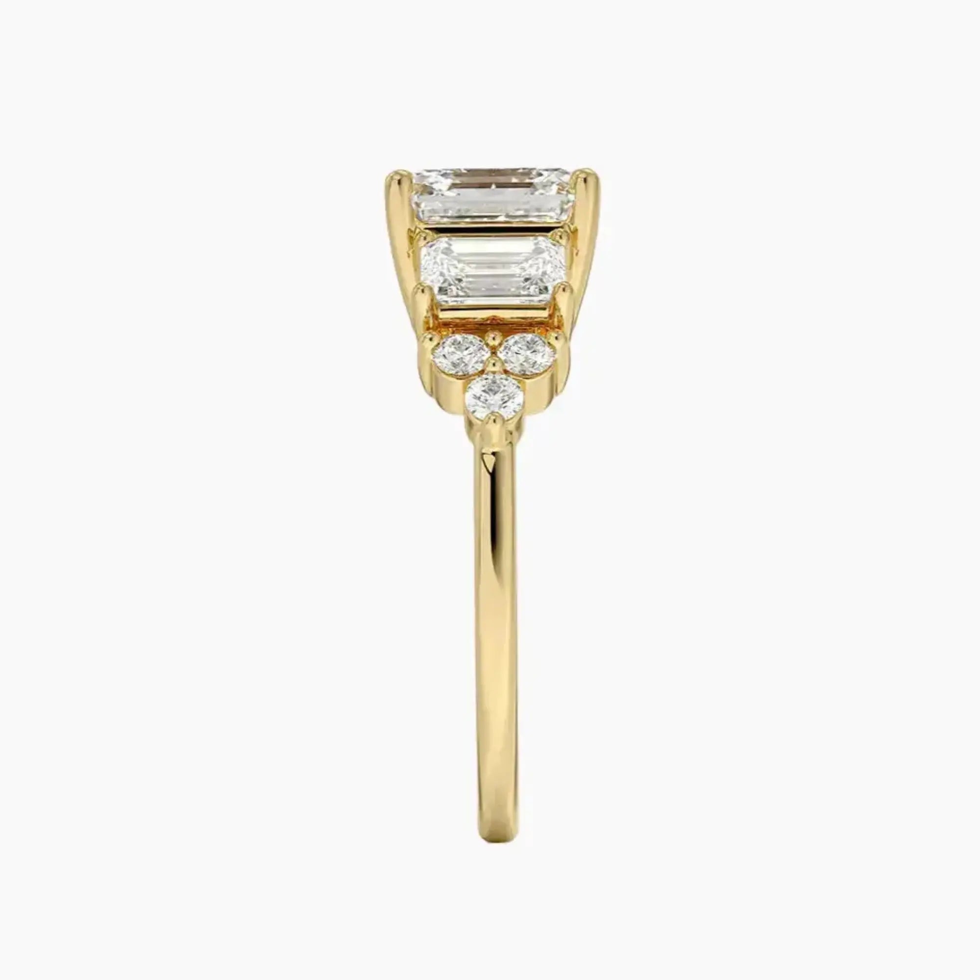 Kaiya Asscher Designer 2 Carat Lab Grown Diamond Engagement Ring in 14K Rose Gold