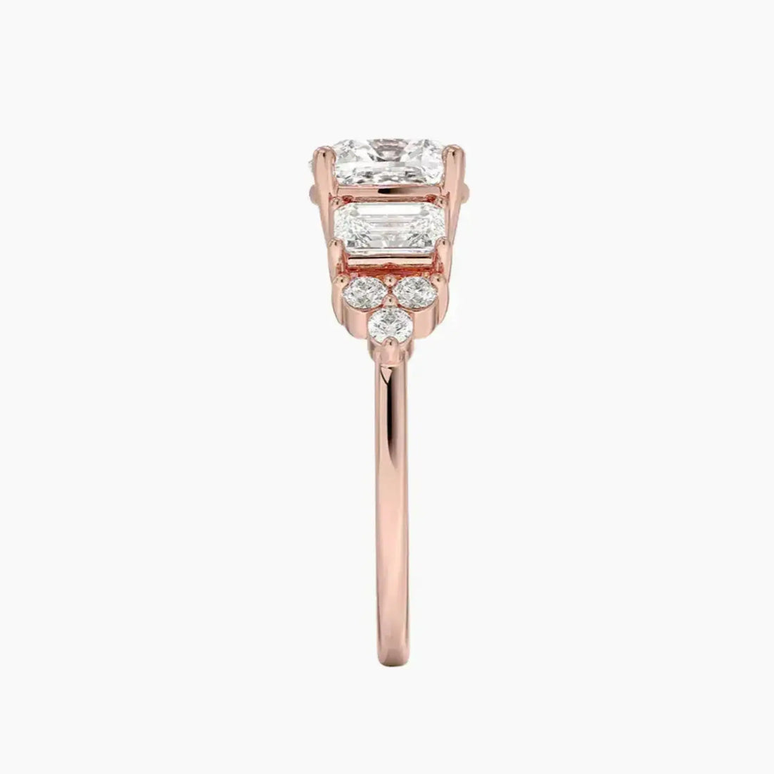 Kaiya Cushion Designer 2.5 Carat Lab Grown Diamond Engagement Ring in 14K Yellow Gold