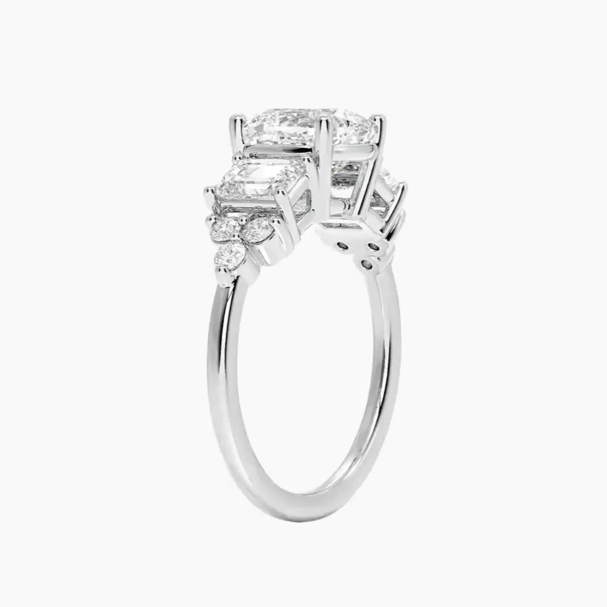 Kaiya Cushion Designer 2 Carat Lab Grown Diamond Engagement Ring in 14K Rose Gold