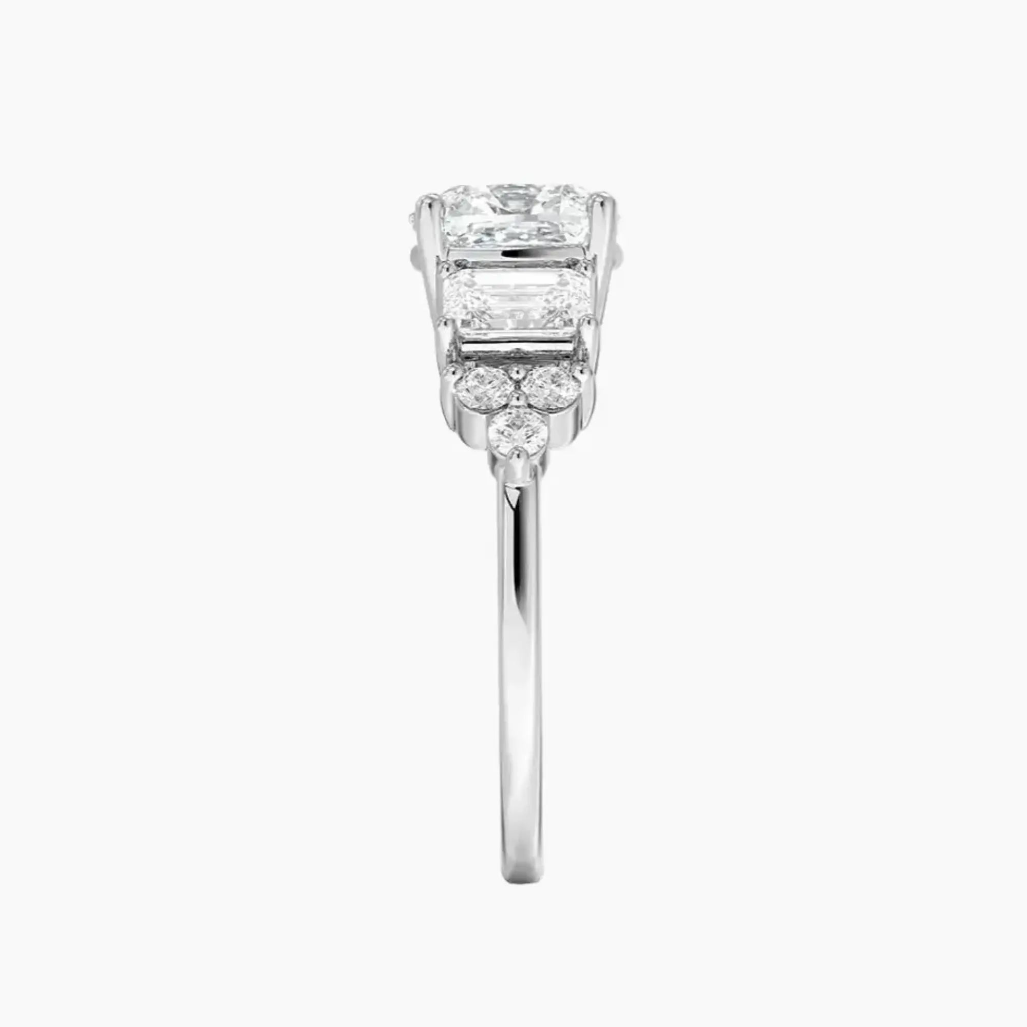 Kaiya Cushion Designer 1 Carat Lab Grown Diamond Engagement Ring in 18K Yellow Gold
