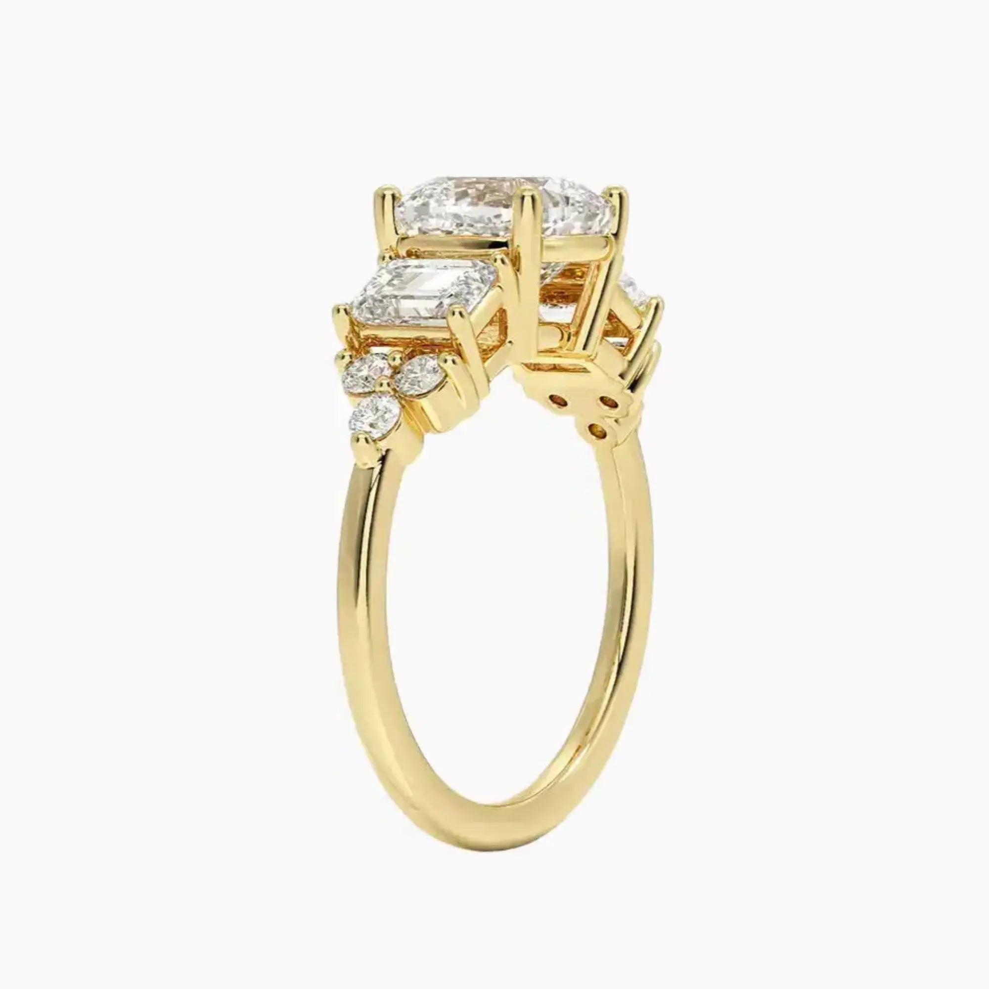 Kaiya Cushion Designer 2 Carat Lab Grown Diamond Engagement Ring in 14K Rose Gold
