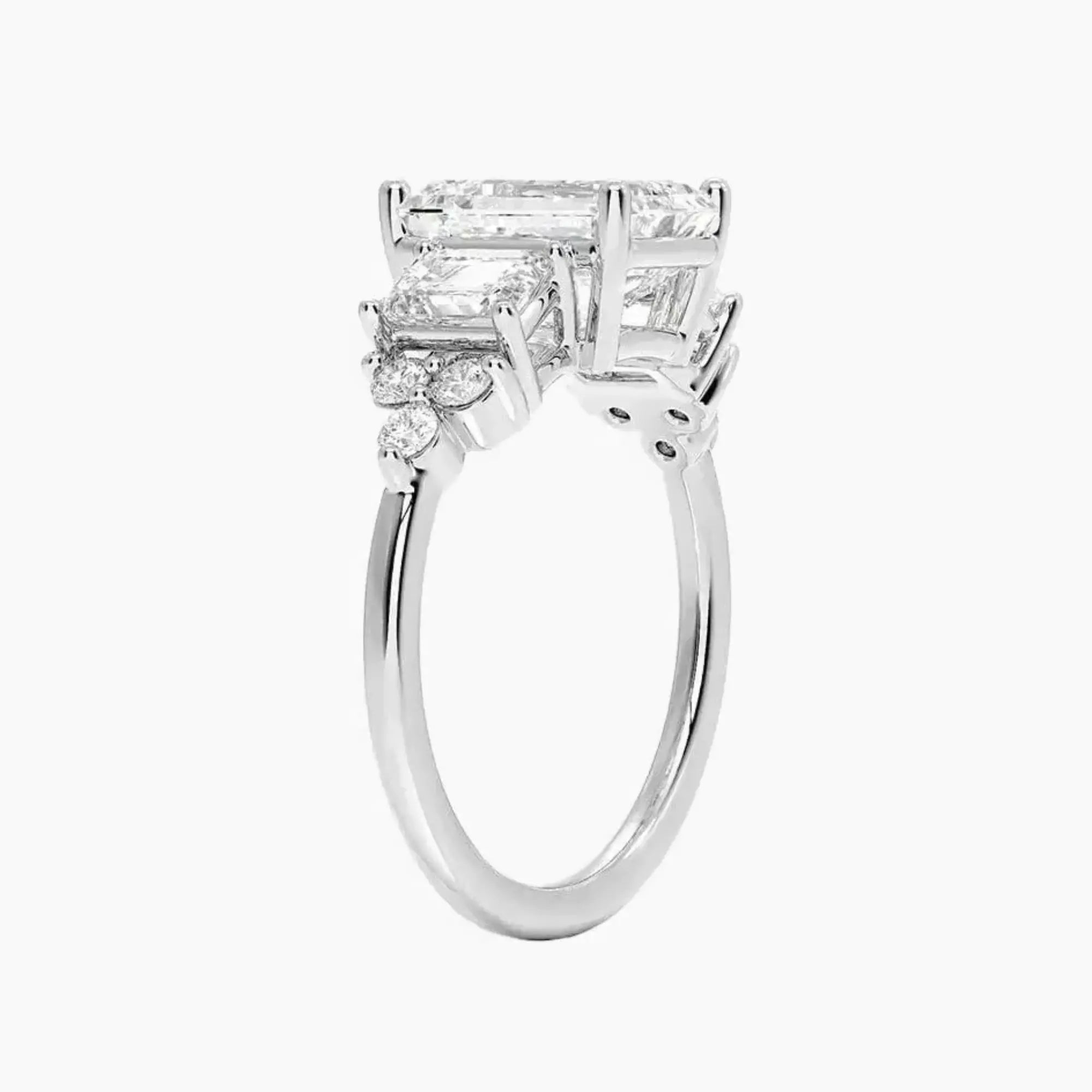 Kaiya Emerald Designer 1 Carat Lab Grown Diamond Engagement Ring in 14K Yellow Gold