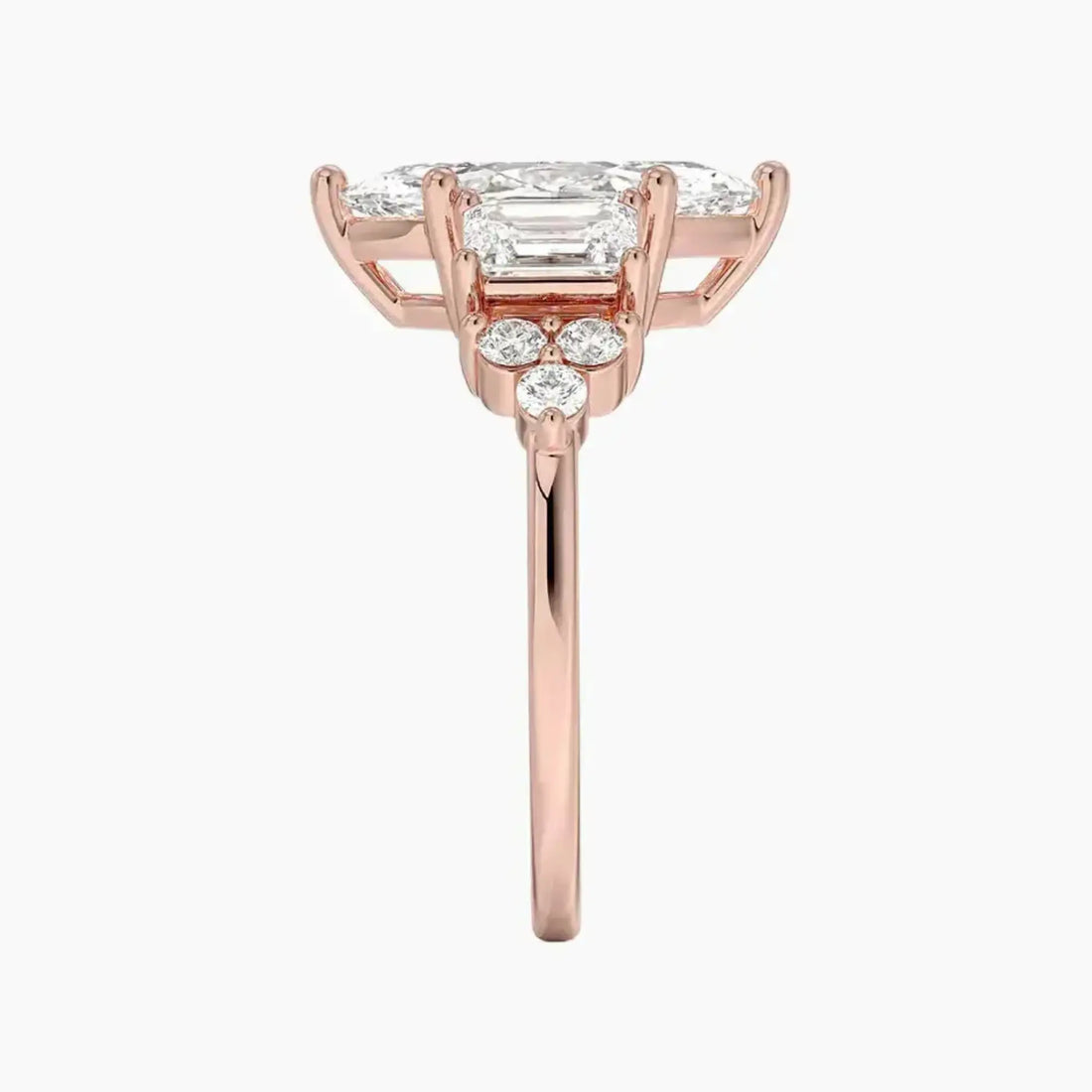 Kaiya Marquise Designer 3 Carat Lab Grown Diamond Engagement Ring in 14K Yellow Gold