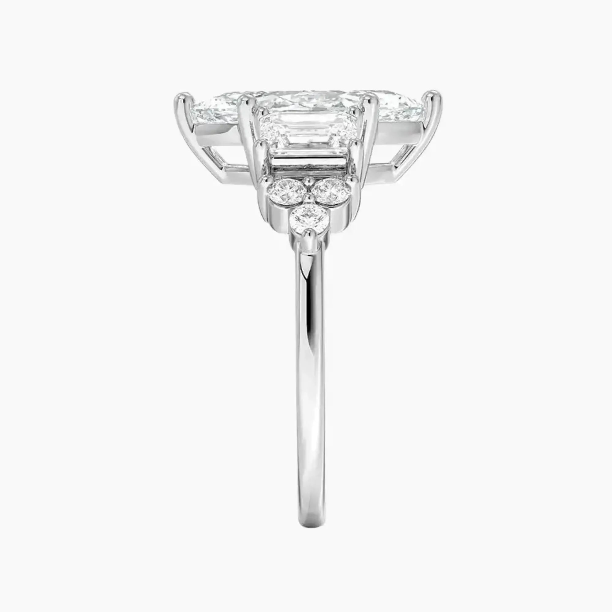 Kaiya Marquise Designer 3 Carat Lab Grown Diamond Engagement Ring in 18K Rose Gold