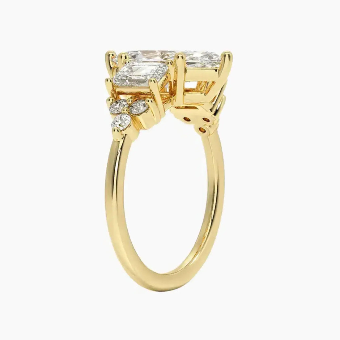 Kaiya Marquise Designer 1.5 Carat Lab Grown Diamond Engagement Ring in 18K Yellow Gold